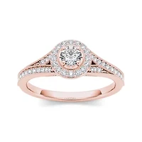 5/8 CT.T.W. Natural Diamond 14K Rose Gold Engagement Ring