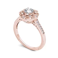 1/2 CT.T.W. Natural Diamond 14K Rose Gold Engagement Ring