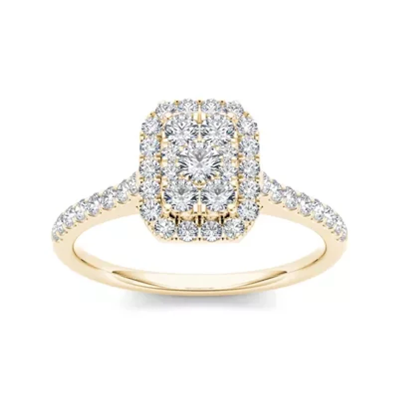 3/4 CT.T.W. Natural Diamond 10K Yellow Gold Engagement Ring