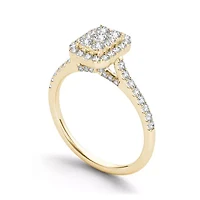 3/4 CT.T.W. Natural Diamond 10K Yellow Gold Engagement Ring