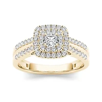 CT.T.W. Natural Diamond 10K Yellow Gold Engagement Ring