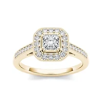 Diamond 14K Yellow Gold Engagement Ring 2