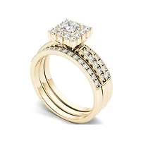 7/8 CT. T.W. Diamond 14K Yellow Gold Bridal Ring Set