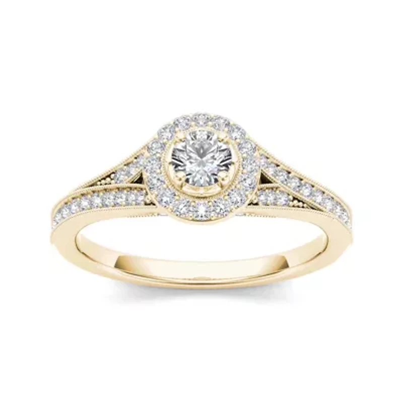 5/8 CT.T.W. Natural Diamond 14K Yellow Gold Engagement Ring