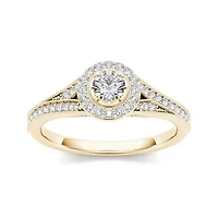 5/8 CT.T.W. Natural Diamond 14K Yellow Gold Engagement Ring