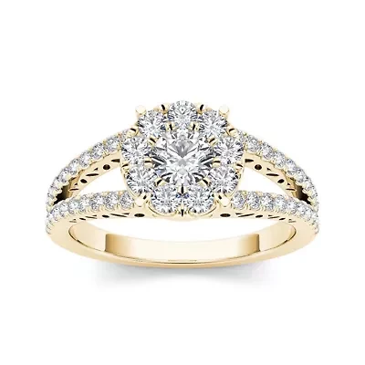 1 CT. T.W. Diamond 10K Yellow Gold Engagement Ring