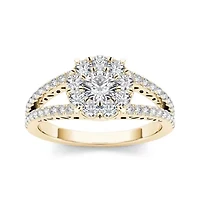 1 CT. T.W. Diamond 10K Yellow Gold Engagement Ring