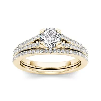 1 CT. T.W. Diamond 14K Yellow Gold Bridal Ring Set