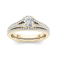 1 CT. T.W. Diamond 14K Yellow Gold Bridal Ring Set