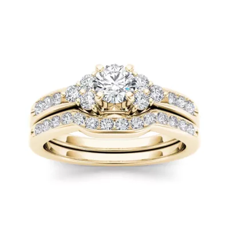 1 CT. T.W. Diamond 14K Yellow Gold Bridal Ring Set