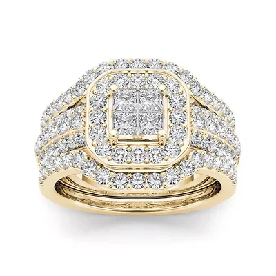 1 3/4 CT. T.W. Diamond 10K Yellow Gold Bridal Ring Set