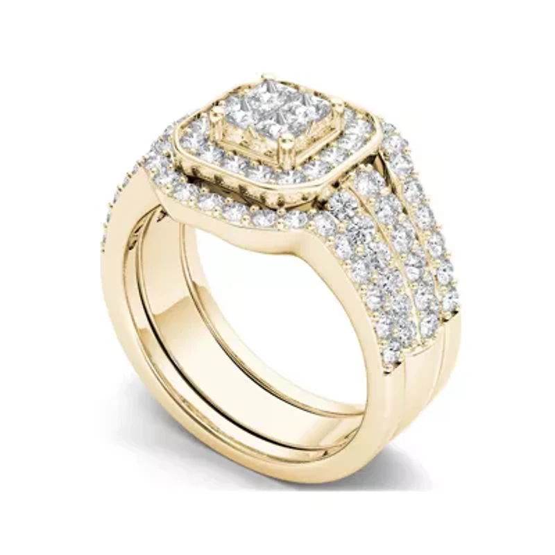 1 3/4 CT. T.W. Diamond 10K Yellow Gold Bridal Ring Set