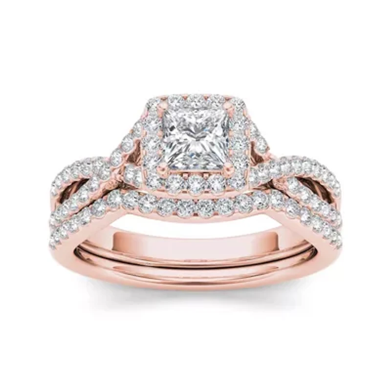 1 1/4 CT.T.W. Natural Diamond 14K Rose Gold Bridal Set