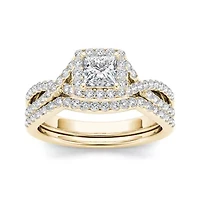 1 1/4 CT. T.W. Diamond 14K Yellow Gold Bridal Set