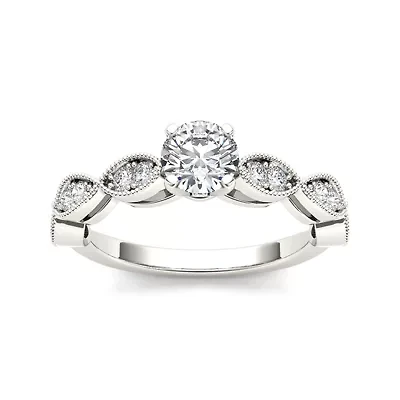 1 CT. T.W. Diamond 14K White Gold Engagement Ring