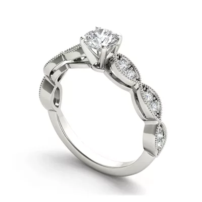 1 CT. T.W. Diamond 14K White Gold Engagement Ring