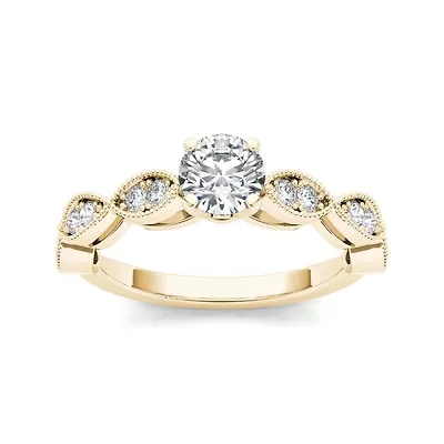 1 CT. T.W. Diamond 14K Yellow Gold Engagement Ring