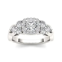 1 1/2 CT.T.W. Natural Diamond 14K White Gold Engagement Ring