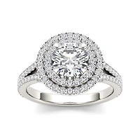 1 1/2 CT.T.W. Natural Diamond 14K White Gold Engagement Ring