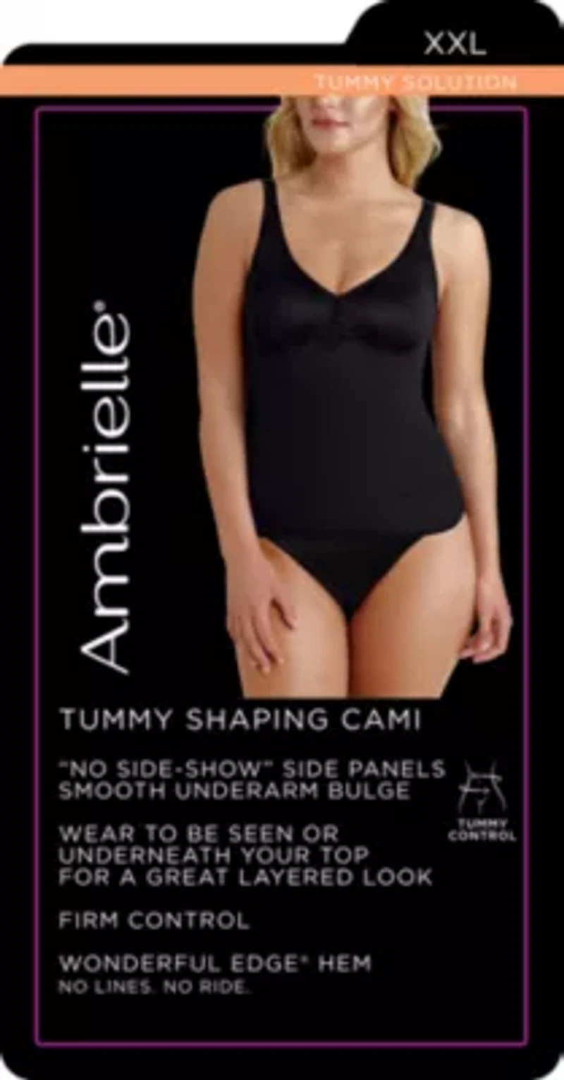 Ambrielle No Side-Show Waist Shaping Tank Shapewear Camisole 167661