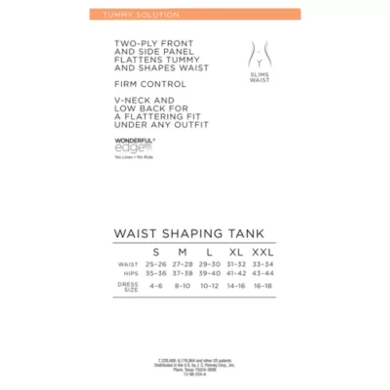 Ambrielle No Side-Show V-Neck Tummy Shaping Shapewear Camisole 167668