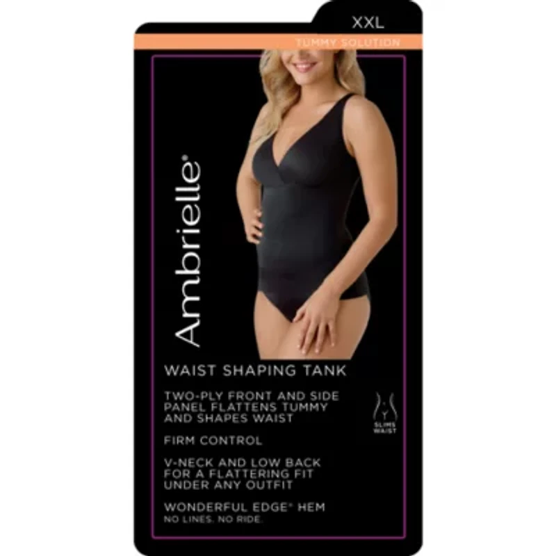 Ambrielle No Side-Show V-Neck Tummy Shaping Shapewear Camisole 167668