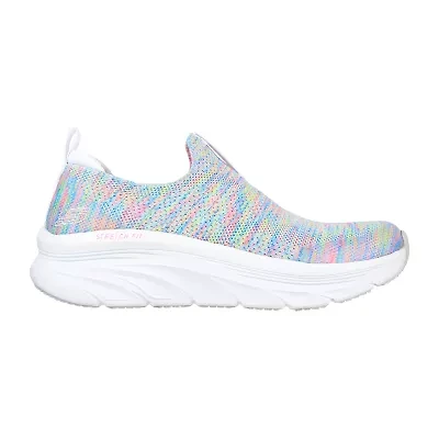 Skechers D'Lux Walker Rainbow Sky Womens Slip-On Walking Shoes