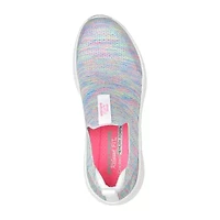 Skechers D'Lux Walker Rainbow Sky Womens Slip-On Walking Shoes