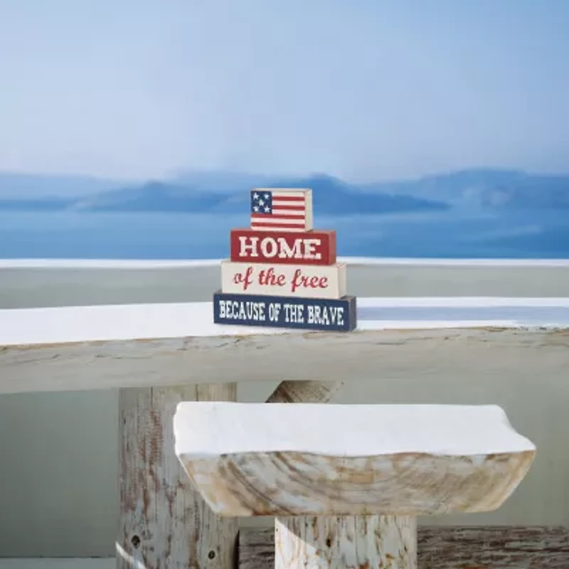 Glitzhome 8.46" Wooden Word Sign Tabletop Decor