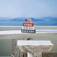 Glitzhome 8.46" Wooden Word Sign Tabletop Decor