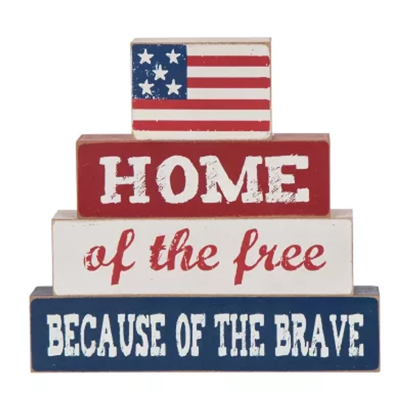 Glitzhome 8.46" Wooden Word Sign Tabletop Decor
