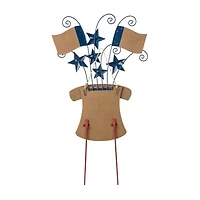 Glitzhome 30.25" Wooden Patriotic 4th of July Yard Art