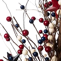 Glitzhome 20" Patriotic Berry Tree Tabletop Decor