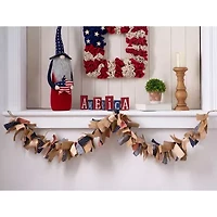 Glitzhome 72"L Americana Fabric Indoor Garland