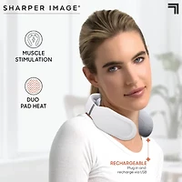 Sharper Image Neck Tens Massager with Pulse Technology and Heat