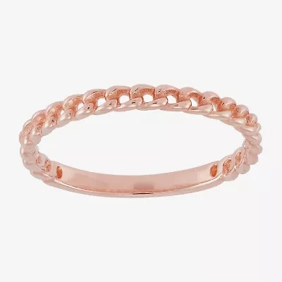 Curb Womens 14K Rose Gold Band