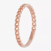 Curb Womens 14K Rose Gold Band