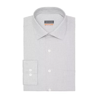 Van Heusen Stain Shield Mens Regular Fit Stretch Fabric Wrinkle Free Long Sleeve Dress Shirt