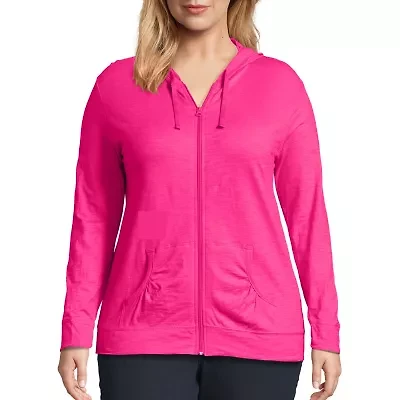 JMS by Hanes Womens Long Sleeve Hoodie Plus