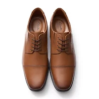 Clarks® Tilden Mens Leather Cap-Toe Dress Shoes