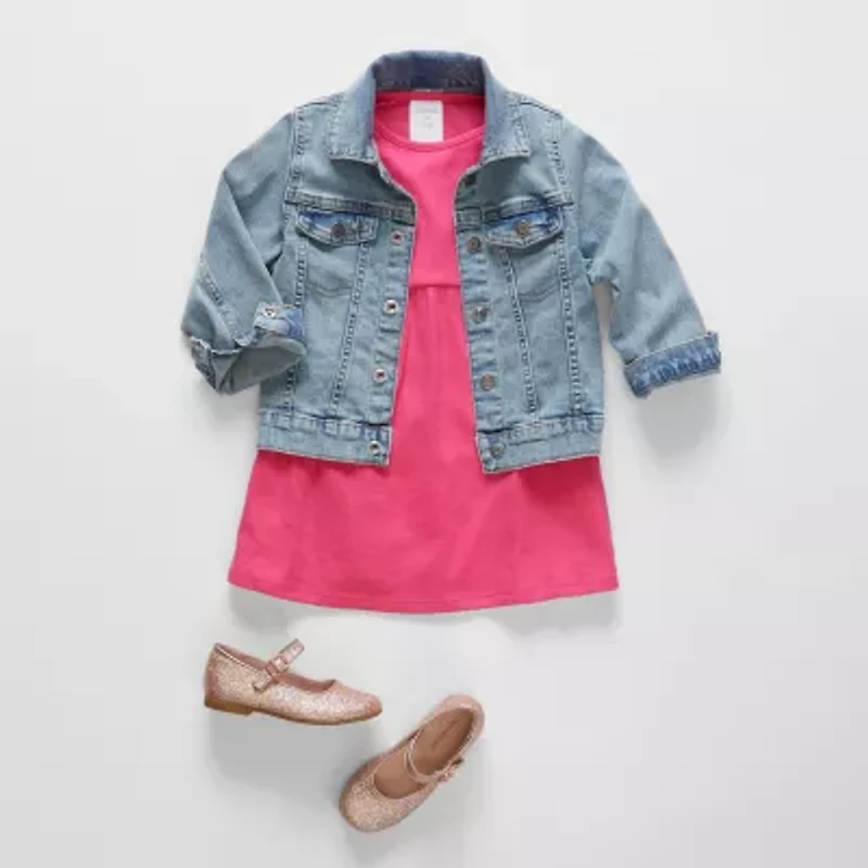 Okie Dokie Toddler Unisex Denim Lightweight Puffer Jacket