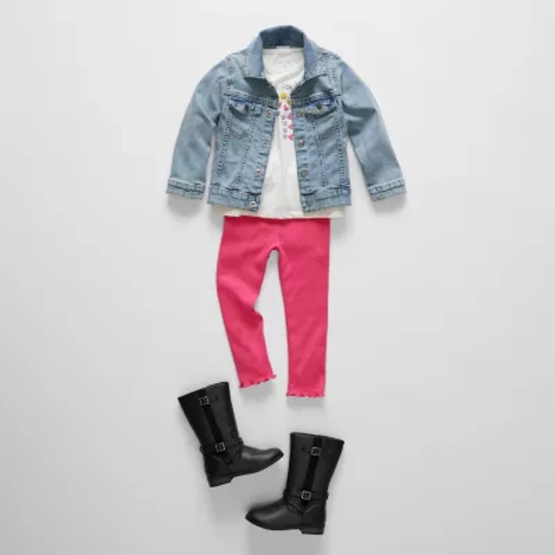 Okie Dokie Toddler Unisex Denim Lightweight Puffer Jacket