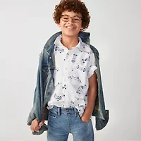 Thereabouts Little & Big Kid Boys Denim Hooded Midweight Trucker Jacket