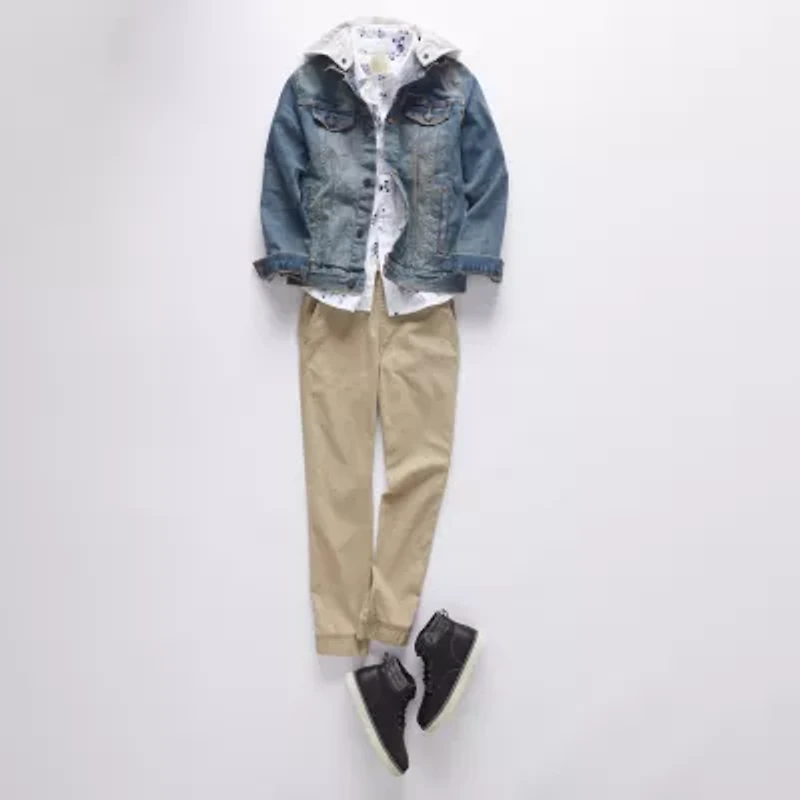 Thereabouts Pull-On Little & Big Kid Boys Stretch Fabric Cuffed Regular Fit Jogger Pant
