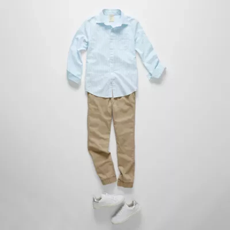 Thereabouts Pull-On Little & Big Kid Boys Stretch Fabric Cuffed Regular Fit Jogger Pant