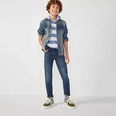 Thereabouts Little & Big Kid Boys Adjustable Waist Stretch Fabric Straight Leg Jean