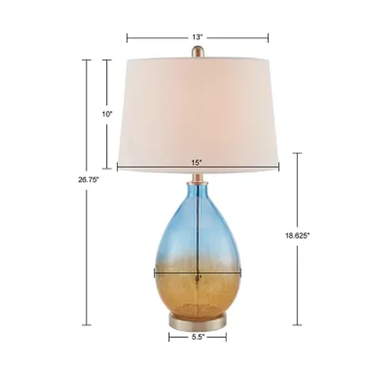 510 Design Cortina Set Of 2-pc Glass Table Lamp