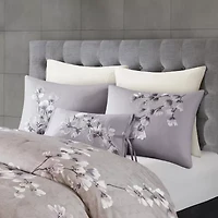 N Natori Sakura Blossom 3PC Cotton Sateen Printed Comforter Set