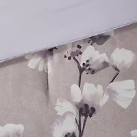 N Natori Sakura Blossom 3PC Cotton Sateen Printed Comforter Set