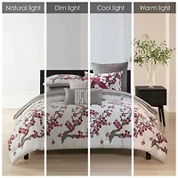 N Natori Cherry Blossom 3pc Comforter Mini Set